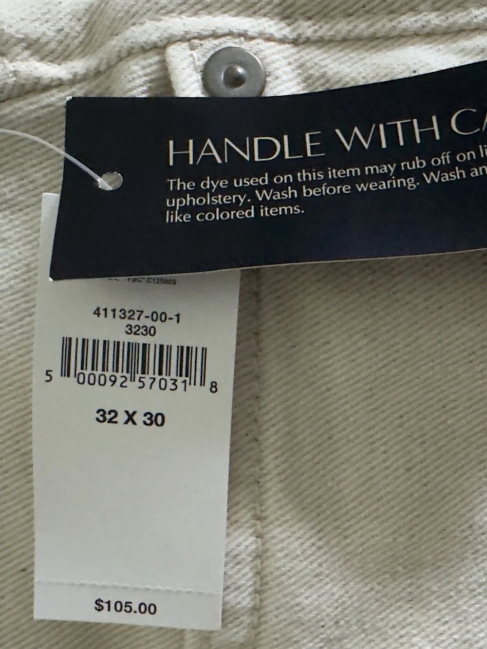 Banana Republic Travel Denim Jeans 5-Pocket Button - Ecru Wash